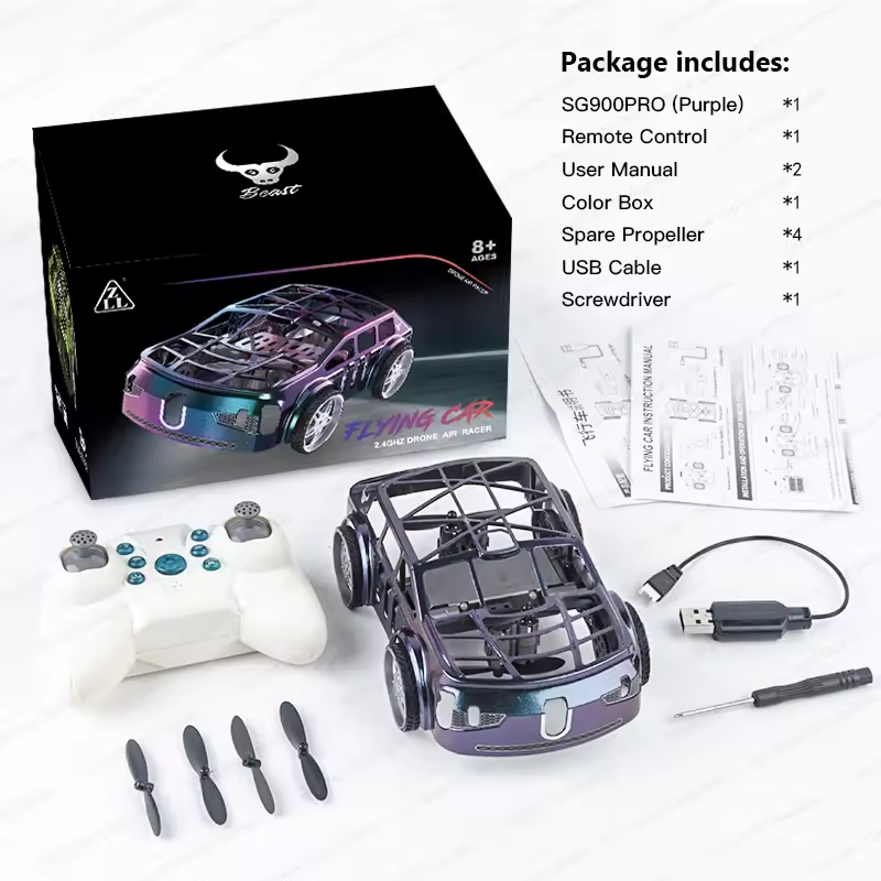 2in1 RC Mini Car & Drone With Lights